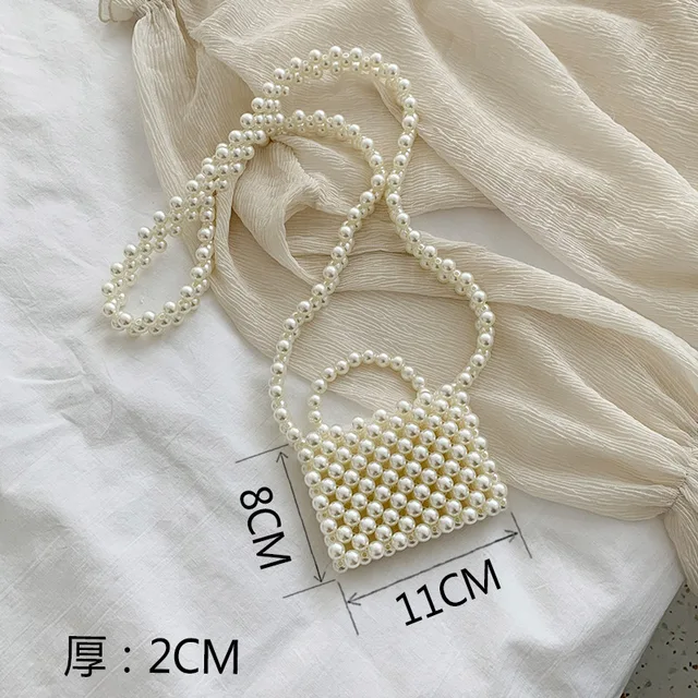 Mini Pearl Bag Handmade Vintage EVA Beaded Fashion Banquet Party Shoulder Bag Female 2019 Wedding Bags Luxury Women's Coin Purse A4
