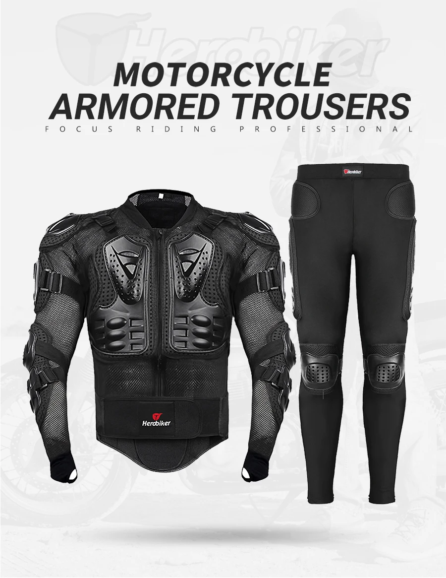 Motorcycle armored trousers for long rides and riding gear.