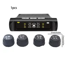 Монитор давления в шинах встроенный внешний автомобильный универсальный монитор обнаружения шин беспроводной солнечный датчик давления в шинах