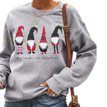 

Women Ladies Christmas Sweatshirt Casual Pullover Loose Sweatshirts Long Sleeve Jumper Pullover Tops Xmas