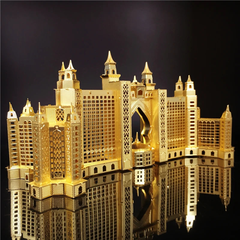 MMZ MODEL NANYUAN 3D Metal puzzle The Atlantis Hotel Dubai architecture Puzzle DIY 3D Laser Cut Model puzzle toys for adult 3
