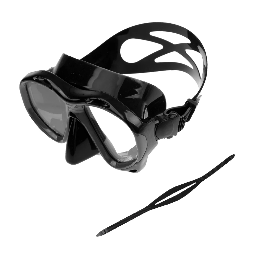 Swimming Snorkeling Spearfishing Scuba Diving Silicone Mask Strap Combo Set