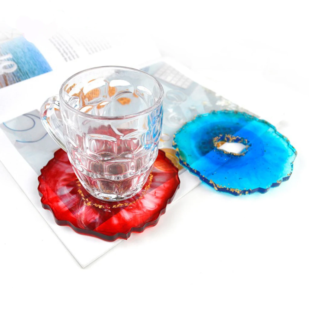 DIY Silicone Coaster Resin Molds, Epoxy Casting Molds Jewelry Making Pendant Mold for Resin, Concrete, Cement, Home Decoration