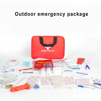 

234pcs First Aid Kit Survival Handbag Home Elastic Bandage Canvas Emergency Tool Outdoor Camping Wear Resistant Multifunctional