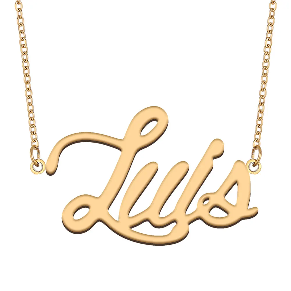 Luis Nameplate Necklace for Women 