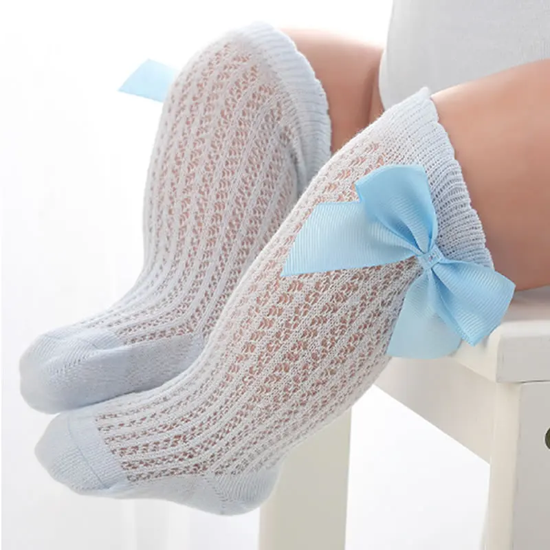 Baby Socks Mesh Anti-mosquito Knee Length Boneless Loose Prince Thin Bow Summer Cotton 78(%) Girls in Tube |