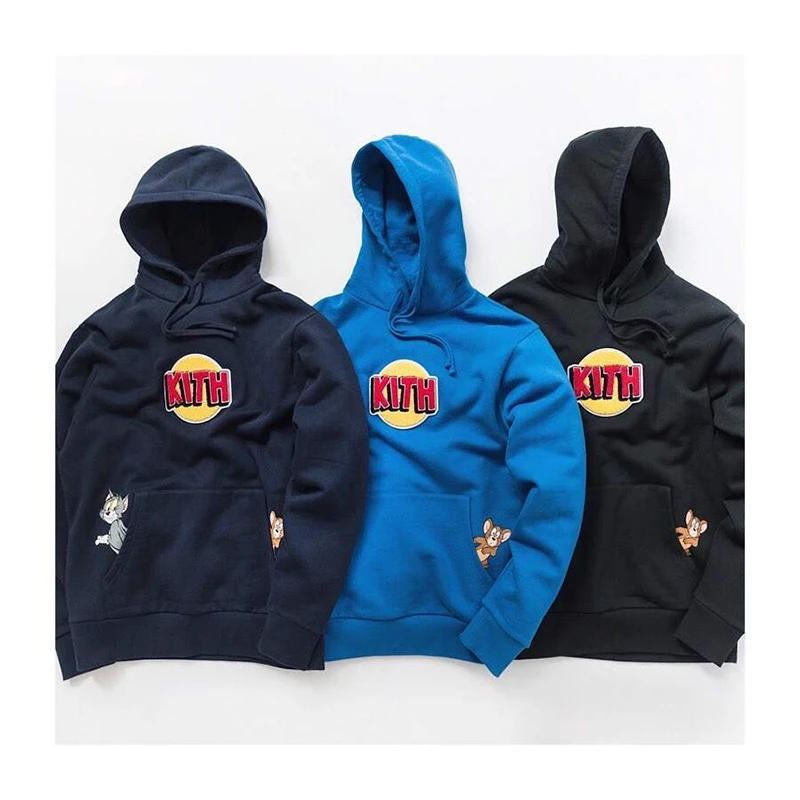 19SS New Kith black blue Hoodie hip hop fashion street men women KITH cartoon sweatshirt KITH treasure blue cotton pullover