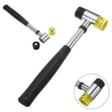 Резиновый молоток 25 мм, двухсторонний молоток с круглой головкой, нескользящая ручка, молоток, ручка для рукоделия, ручной инструмент