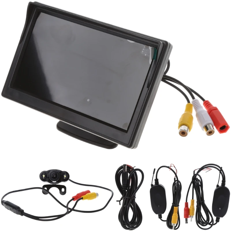 " Беспроводной TFT-LCD+ автомобильный монитор заднего вида камера заднего вида Комплект ночного видения