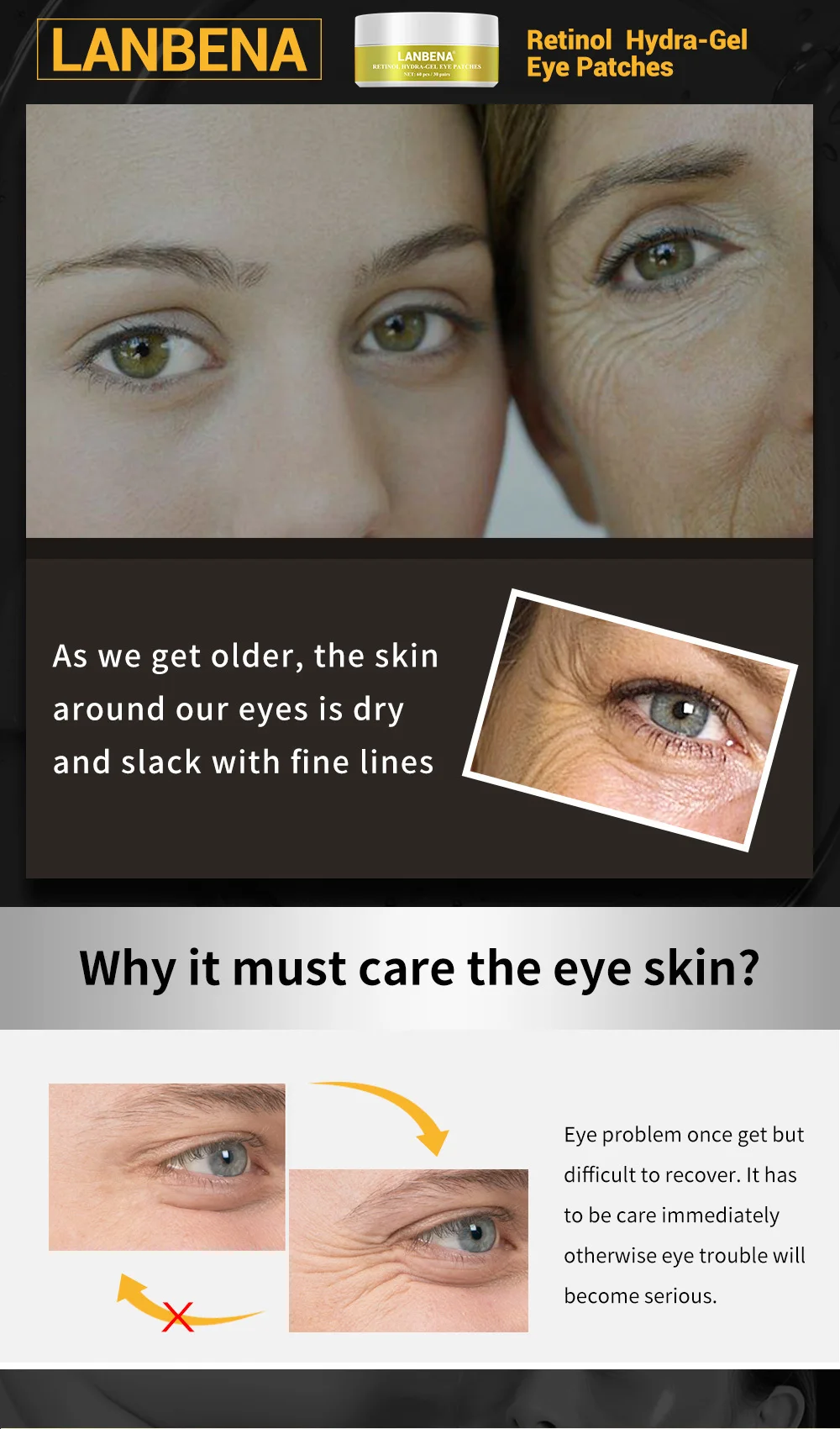 LANBENA маска для лица ретинол коллагеновая повязка на глаза гель против старения увлажняющий подтягивающий кожу вокруг глаз тускнеющие тонкие линии уход за кожей вокруг глаз