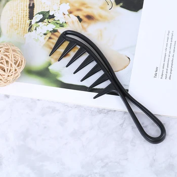 Online Breite Zähne Haarbürste Gabel Kamm Männer Bart Friseur Pinsel Friseur Styling Werkzeug Salon Zubehör Afro Frisur