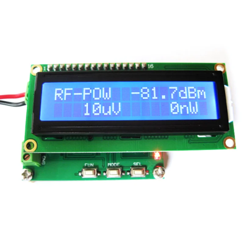 Измеритель мощности RF 0-500 МГц-80 ~ 10 дБм можно установить значение затухания |