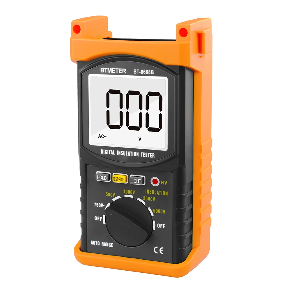 BTMETER BT-6688B Digital Insulation Resistance Tester Test Voltage 5000V Resistance 200Gohms High Voltage Indication resistance tester