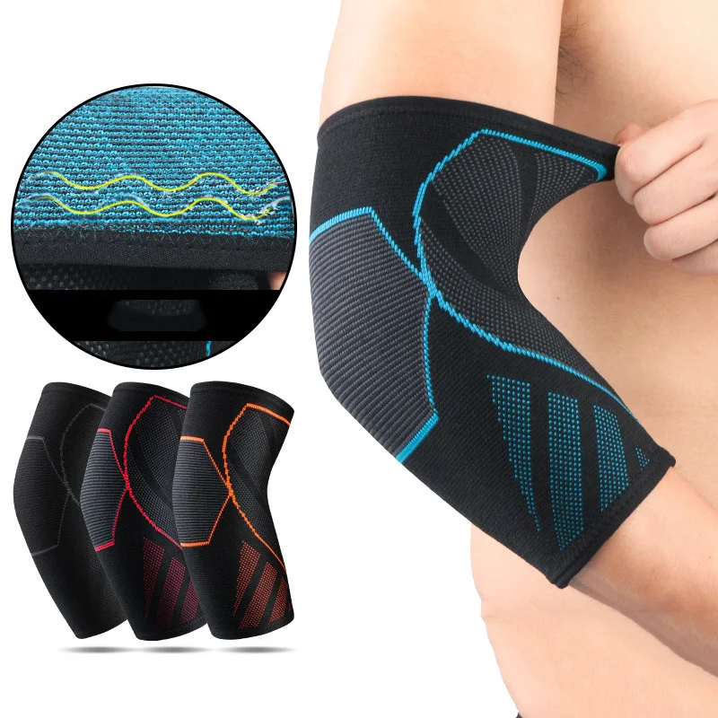 

Anti-Slip Badminton Elbow Pads Brace Compression Knitted Arm Sleeves Brace Support Fitness Elbow Protectos Tennis Arm Guard