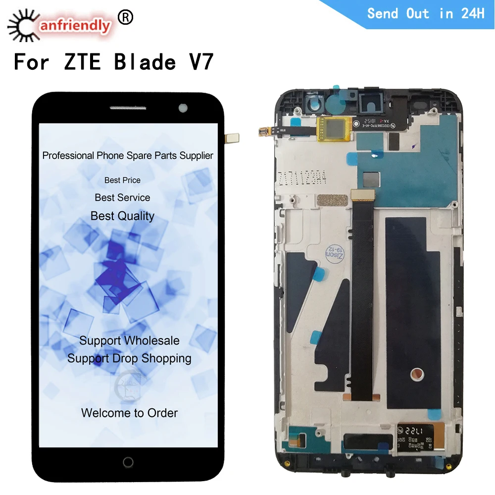 ЖК-дисплей с сенсорным экраном для ZTE Blade V7 V 7 5 2 &quot сменный дигитайзер рамкой в
