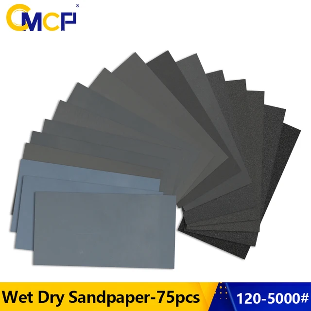 SANDING SHEETS Wet/Dry Silicon Carbide Waterproof Sandpaper Grits Polish Tool