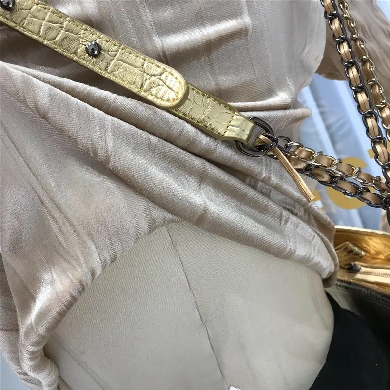 Gold Sexy& Club Women Tshirt O-Neck Solid Fashion T-shirts for Women Autumn Winter Tee Shirt Femme Korean Clothes