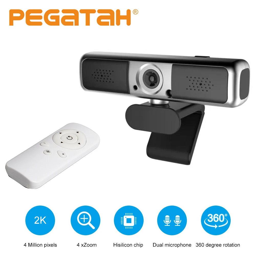 4X zoom Webcam 4MP web cam 2K camara web para pc web camera with microphone cameras web for PC usb camera webcam full hd webcam