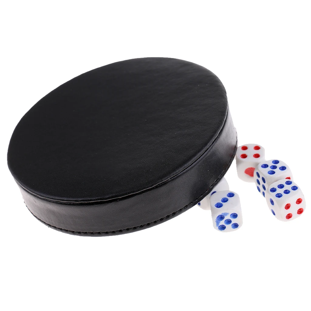Casino Accessory Dice Cup Tray/Cover Black For Texas Hold'em Poker 21 Point