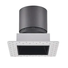 Минимализм безрамный встроенный потолочный прожектор COB квадратный отель Антибликовая лампа для мытья стен CRI Ra> 93 4000k 8 W/12 W Современная Лампа