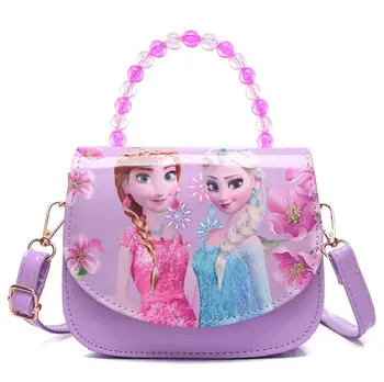 

New Children Cartoon Elsa Anna Bowknot Handbag Girls Cute Shoulder Bag Kids Tote Girls Messenger Bag Princess Mini Bag