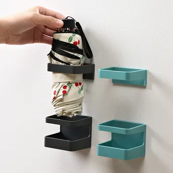 

Hotel Household Adjustable Suction Wall Paste Umbrella Stand Multifunction Long and Short Handle Umbrella Drain Storage Rack