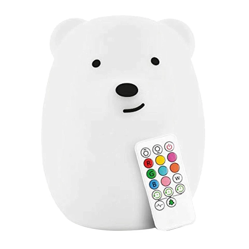 

New LED Nursery Night Lights for Kids Baby Gifts,Cute Animal Silicone Baby Night Light with Contact Sensor - Portable and Rechar