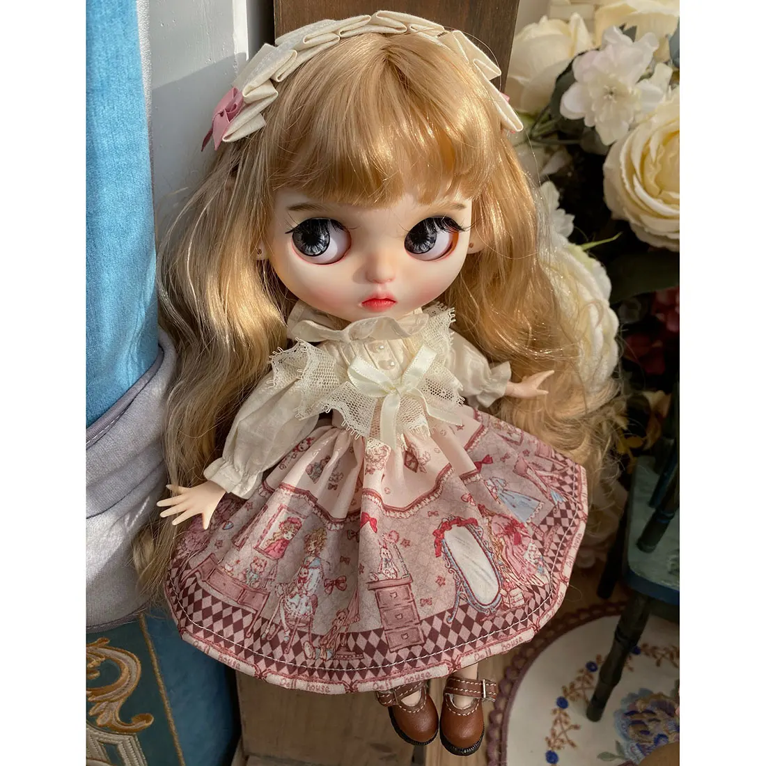 

Printed Dress Doll Accessories for Blyth Dolls - No Doll