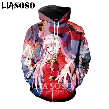 

LIASOSO Winter Fashion Sweatshirt Men Women 3D Print Anime Darling In The Hoodies Unisex Long-Sleeved Pullover harajuku hoodie