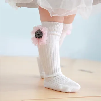 

Baby Cute Cartoon Doll Socks Soft Breathable Knee High Cotton Sock For Girls Boys Winter Warm Knitted No Seam Infant Loose Socks