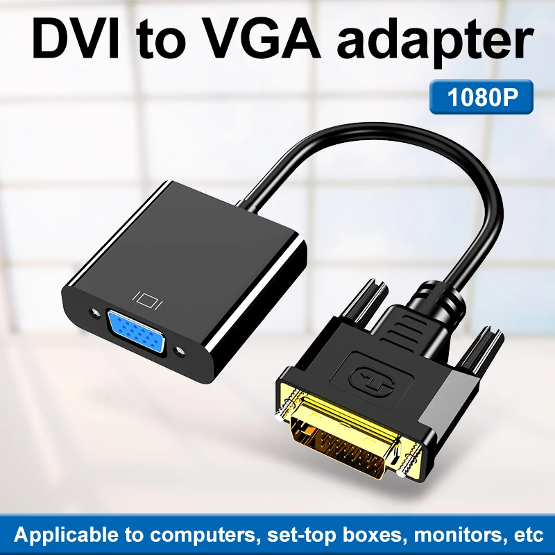 DVI в VGA конвертер HD 1080P Male 24 + 1 Pin женские видео кабели для HDTV PS3 PS4 PC дисплей