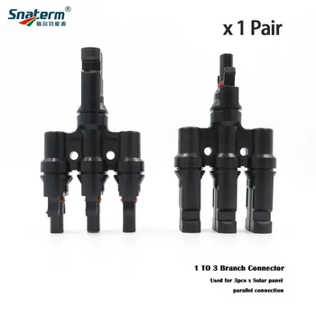 

Solar PV Connector 2T 3T 4T 5T 6T Branch parallel connection 30A 1000V Electrical Photovoltaic Panel Cable Wire Connectors