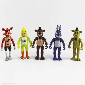 GOTEDE Toy Gift Movable joints Sister Location Funtime Chica Freddy Bear  Figure Toy Rabbit Car Decorations Action Figure Figures Model Five Nights  at Freddy's Collectible Model