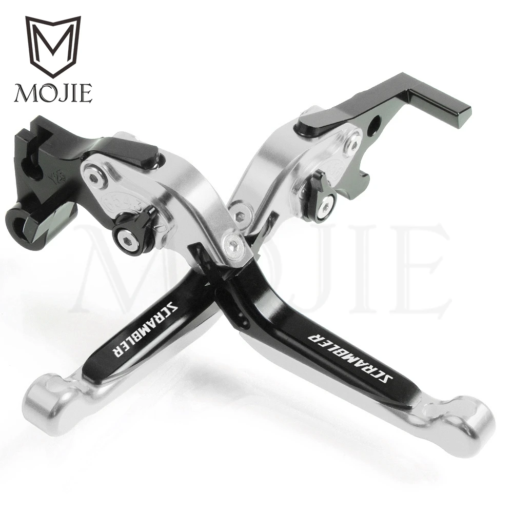 Silver Black Аксессуары для мотоциклов CNC Алюминиевые Регулируемые Складные Выдвижные тормозные рычаги сцепления для Triumph SCRAMBLER 1200 XC - Цвет: Silver Black