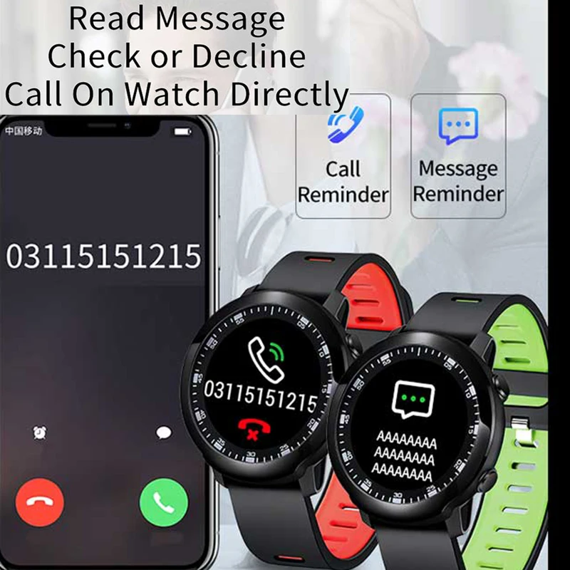 Смарт часы с пульсометром и тонометром 1 3 дюйма|Смарт-браслеты| |