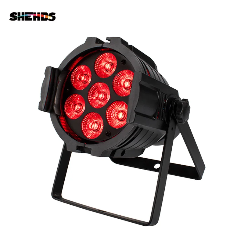 Мини Алюминий сплав 7x18 Вт RGBWA + УФ 6in1 LED Par Светильник DMX512 мыть для ди-Джея свет
