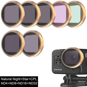 

For Gopro Hero 8 Black Accessories Filter CPL+ND4/8/16/32/64+Star Neutral Density Filters Protector For Go Pro Hero8 Camera