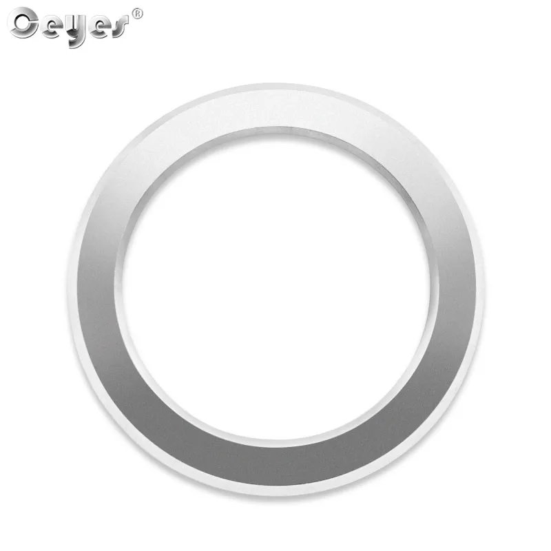 Silver Ring Cover Ceyes автомобильный Стайлинг для Renault Koleos kadjar Captur Megane 2 3 Fluenec широта авто двигатель кнопка запуска и остановки кольцо крышка наклейки - Название цвета: Silver Ring Cover