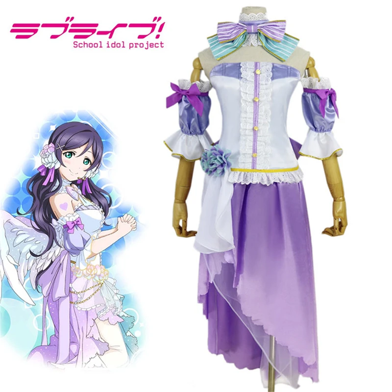 

Love Live Cosplay Costume Tojo Nozomi White Valentine Day Dress Cosplay Costume H