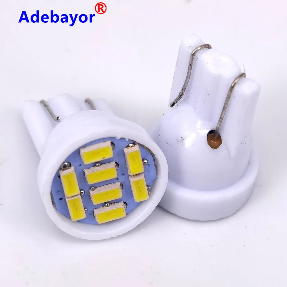 50pcs 5500k ȭƮ T10 8 smd 3014 LED 8smd ڵ  194 168 192 W5W  ڵ   , ȣ  12V