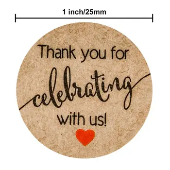

500pcs Thank You for Celebrating with US Stickers Seal Labels Christmas Decor