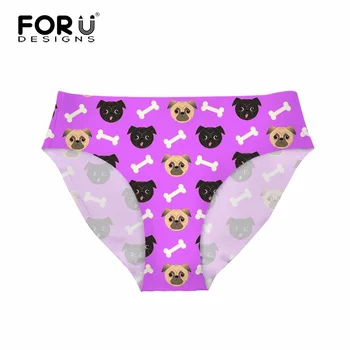 

FORUDESIGNS Funny 3D Cartoon Pug Dog Printing Sexy Women Panties Bodybuilding Girls Underwears Fashion Lingerie Briefs Plus Size