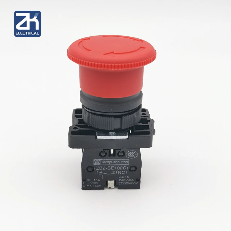 XB2 ES542 22 мм Nc N/C переключатель аварийной остановки 600 в 10a красная кнопка