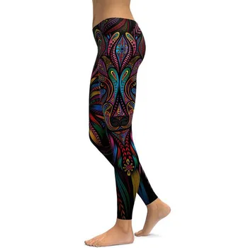 

thin artistic pattern digital printing fashion sexy bottom pants leggings