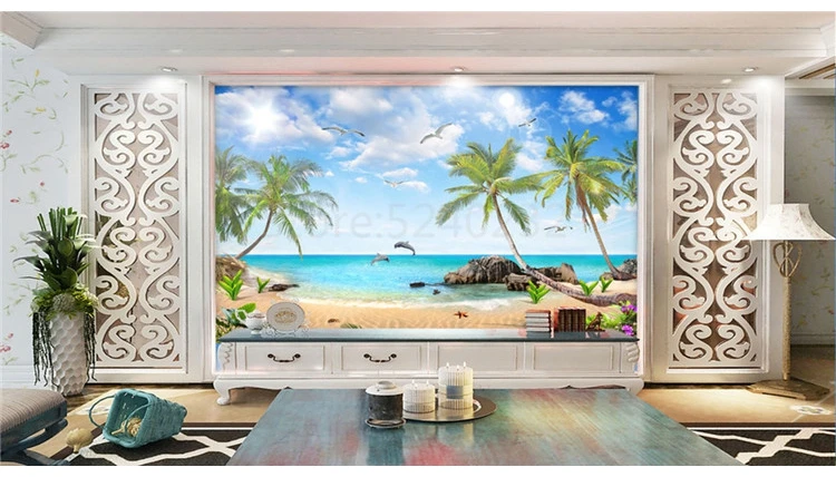 moderna para praia paisagem marítima de coco