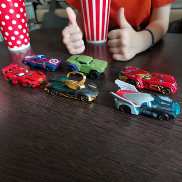 1:64 HOT 6pcs/set Disney Pixar Cars Avengers Infinity War Alloy Cars Set Truck Model Car Fast and Furious Diecast Cars Kids Gift 6