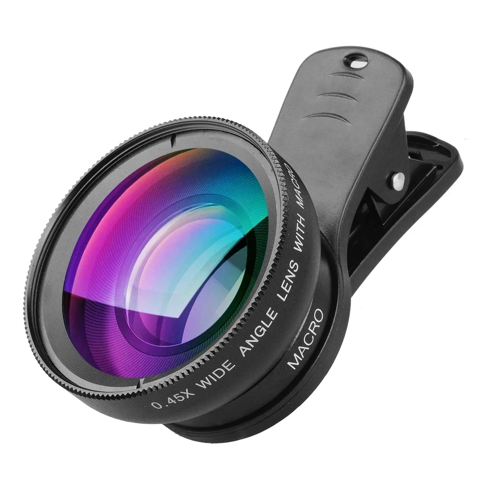 TOKOHANSUN Phone Lens kit 0.45x Super Wide Angle & 12.5x Super Macro Lens HD Camera Lentes for iPhone 6S 7 Xiaomi All cellphone