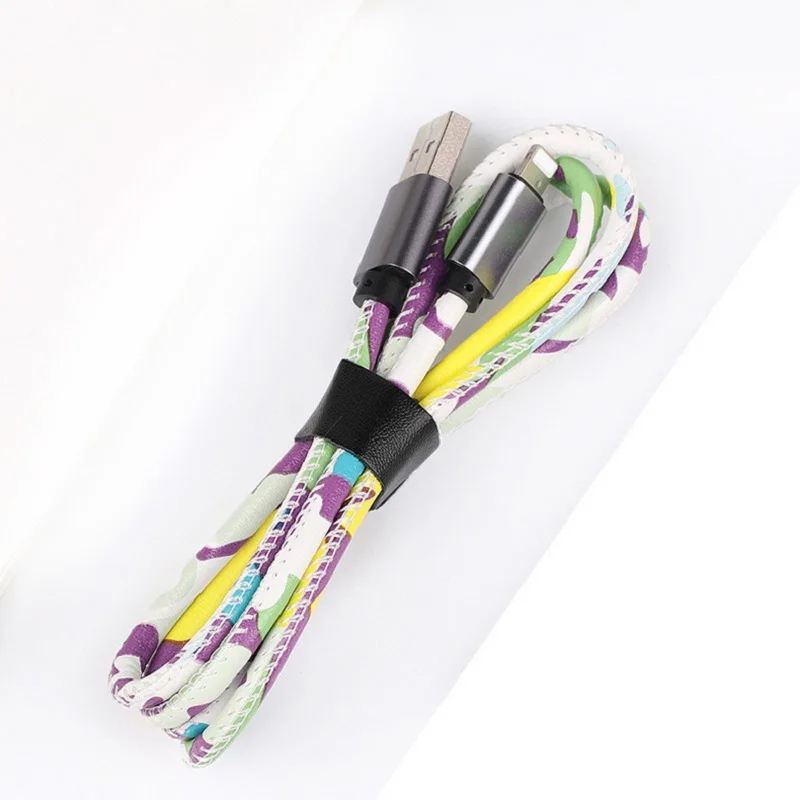 Lovely Leather Cable Micro USB Cable 8 Pin Fast Charging Quick Charge 3.0 2.0 for iPhone Samsung Huawei Xiaomi Honor