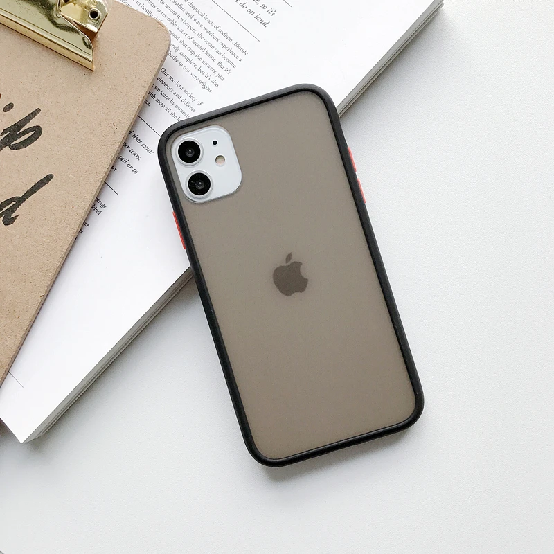 Прозрачный противоударный чехол для телефона для iPhone 11 Pro X XR XS Max 6 6s 7 8 Plus, чехол-бампер, силиконовая матовая прозрачная задняя крышка