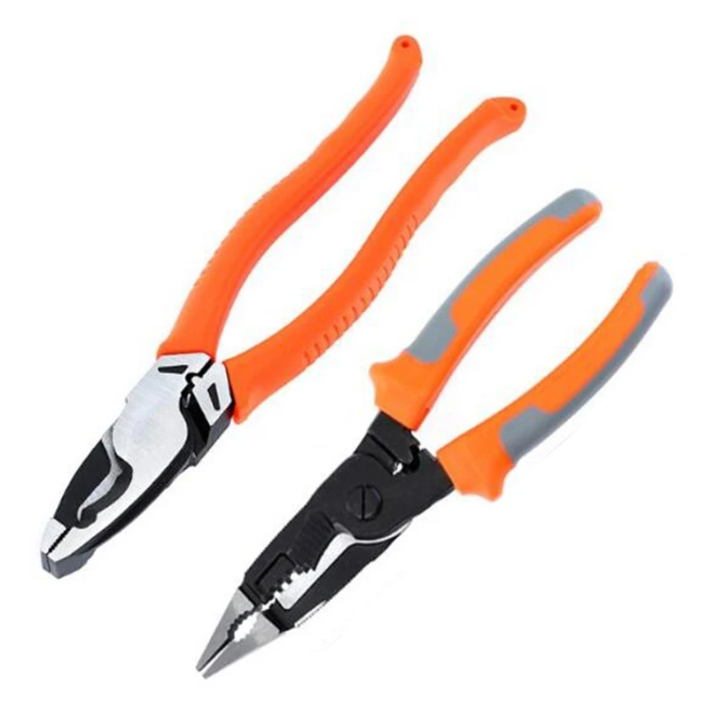 

Cable Cutter 9 Inch/225Mm Wire Stripper Cr-V Electrician Crimping Pliers Hand Tools Orange